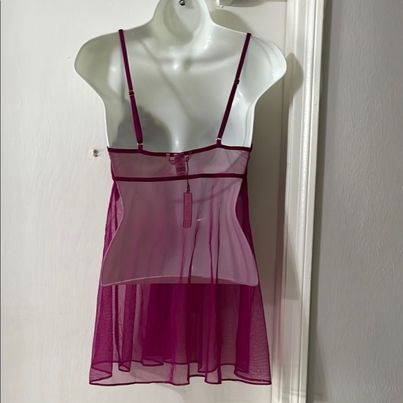 Victoria Secret Elegant Lace Babydoll Lingerie in Deep Purple - Picture 3 of 6